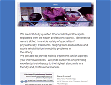 Tablet Screenshot of colchesterphysiotherapyservices.co.uk